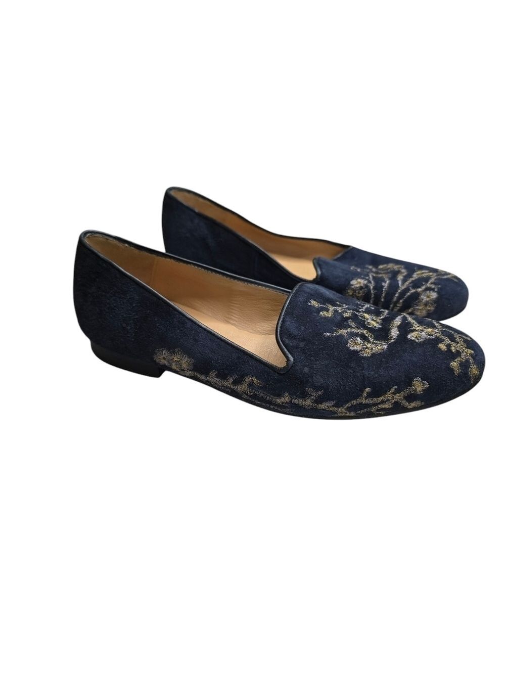 Jon Josef Blue Embroidered Flats 6M